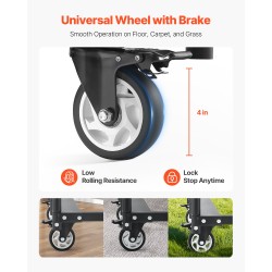 Taittuva tuolikärry rautarunkoinen jopa viisi pöytää ja neljätoista tuolia kääntyvät lukittavat pyörät