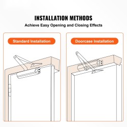 Hydraulinen ovipumppu valualumiinirunko musta sopii enintään 150 kiloa painaville oville