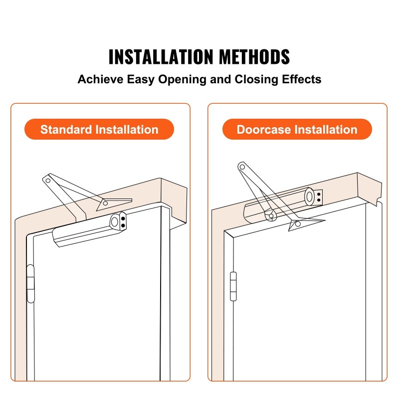 Hydraulinen valualumiini ovensuljin säädettävä enintään 85 kg oville hopea