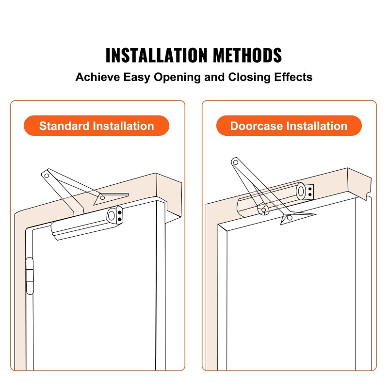 Hydraulinen ovensuljin valettu alumiinirunko 68 kg kantavuus säädettävä sulkeutumisnopeus hopeanvärinen