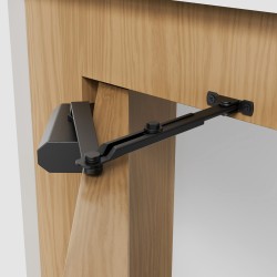 Hydraulinen ovensuljin valualumiinirunko 68 kilogramman kantavuudelle säädettävä sulkeutumisnopeus musta malli D300S