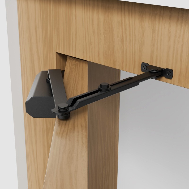 Hydraulinen ovensuljin valualumiinirunko 68 kilogramman kantavuudelle säädettävä sulkeutumisnopeus musta malli D300S