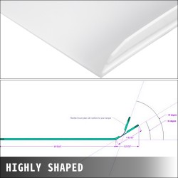 Tärylevyn suojamatto muovinen 48,5 x 49 cm 0,6 cm paksu 2 kiinnitysklipsiä