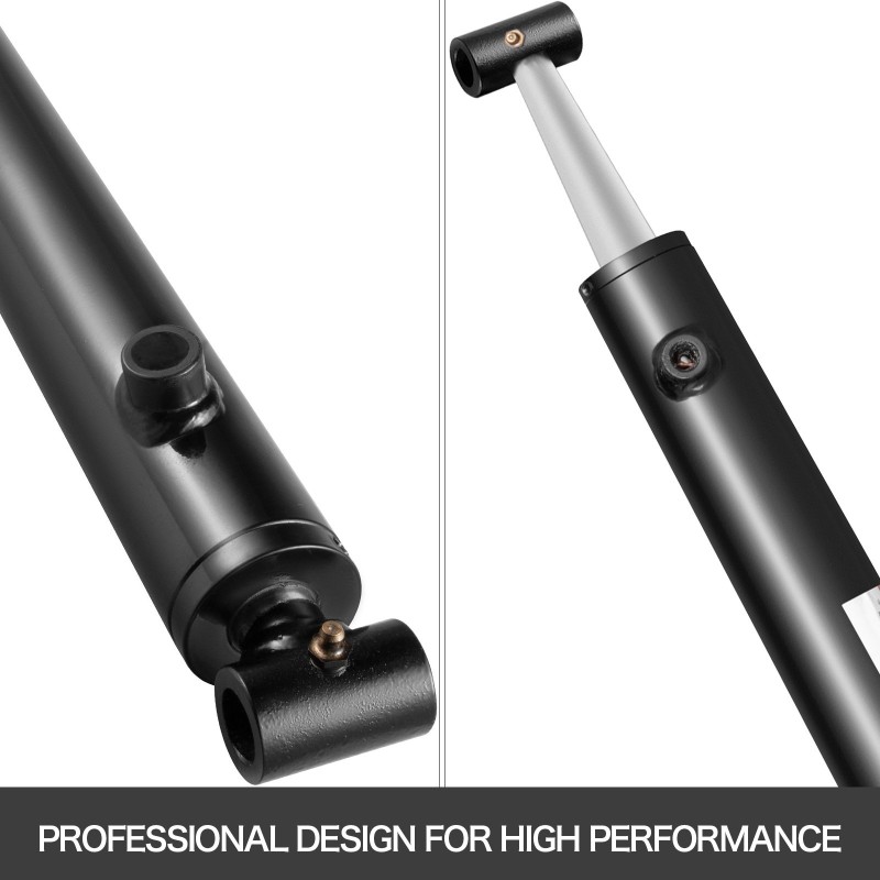 Hydraulisylinteri 50 mm poraus 914 mm iskunpituus kaksoisvaikutteinen hitsattu