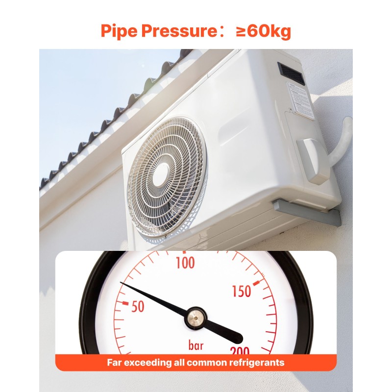 Mini split putkistosarja 30,5 m kuparia 9,5 ja 15,9 mm PE-eriste