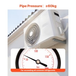 Kuparinen mini-split-putkistosarja 30,5 m 6,4 ja 12,7 mm PE-eristeillä