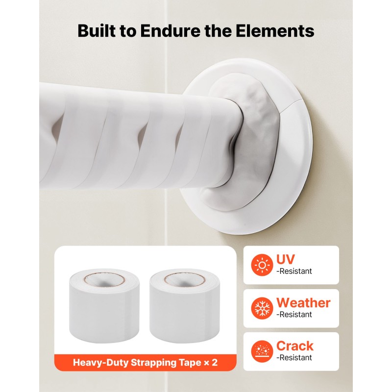 Kuparinen mini-split-putkistosarja 30,5 m 6,4 ja 12,7 mm PE-eristeillä