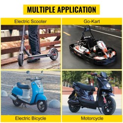 Harjallinen 24V tasavirtamoottori 350W 3000 r/min 410-9T ketjuratas rauta-alumiinikotelo