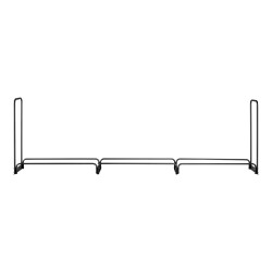 Polttopuuräkki kaareva teräsrunko 600D suojapeitteellä 383 x 36 x 117 cm ulkokäyttöön