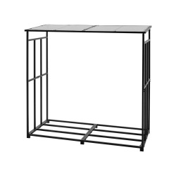 Halkoteline jauhemaalattu teräsrunko polykarbonaattikatto 185 x 70 x 180 cm ulkokäyttöön