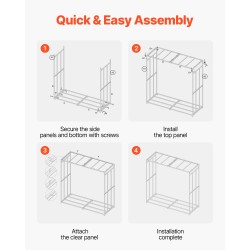 Halkoteline jauhemaalattu teräsrunko polykarbonaattikatto 185 x 70 x 180 cm ulkokäyttöön