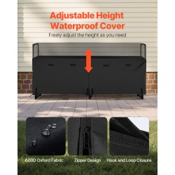 Halkoteline Q195 teräs ulkokäyttöön 2,57 m musta jauhemaalattu vedenpitävä 600D suojapeite