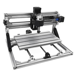 3 akselinen CNC kaiverruskone alumiiniseosrunko 300 x 180 x 45 mm työalue GRBL ohjainkortilla