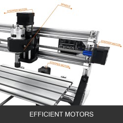 3-akselinen CNC-kaiverruskone alumiiniseosrunko 300 x 180 x 45 mm työalue GRBL-ohjainkortilla
