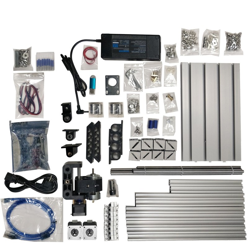 3-akselinen CNC-kaiverruskone alumiiniseosrunko 300 x 180 x 45 mm työalue GRBL-ohjainkortilla