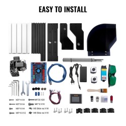 CNC-jyrsinkone alumiinirunko 300×180×45 mm 3-akselinen GRBL-ohjaus offline-ohjaimella