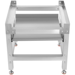 Pesukoneen ja kuivausrummun jalusta alumiiniseoksesta ulosvedettävällä tarjottimella säädettävillä jaloilla