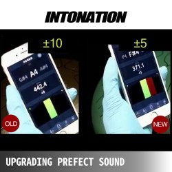 Teräskielirumpu teräs-titaani-seos 12-tuumainen 13-sävelinen C-duuri tummanharmaa sisältää kapulat telineen ja pehmustetun