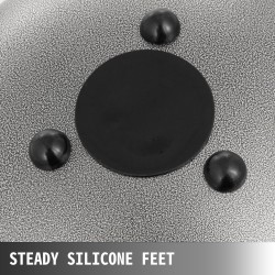 Teräskielirumpu teräs-titaani-seos 12-tuumainen 13-sävelinen C-duuri tummanharmaa sisältää kapulat telineen ja pehmustetun