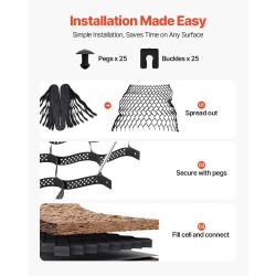 Läpäisevä soraverkko 50 mm 5200 x 2700 mm ajoteille ja pysäköintiin