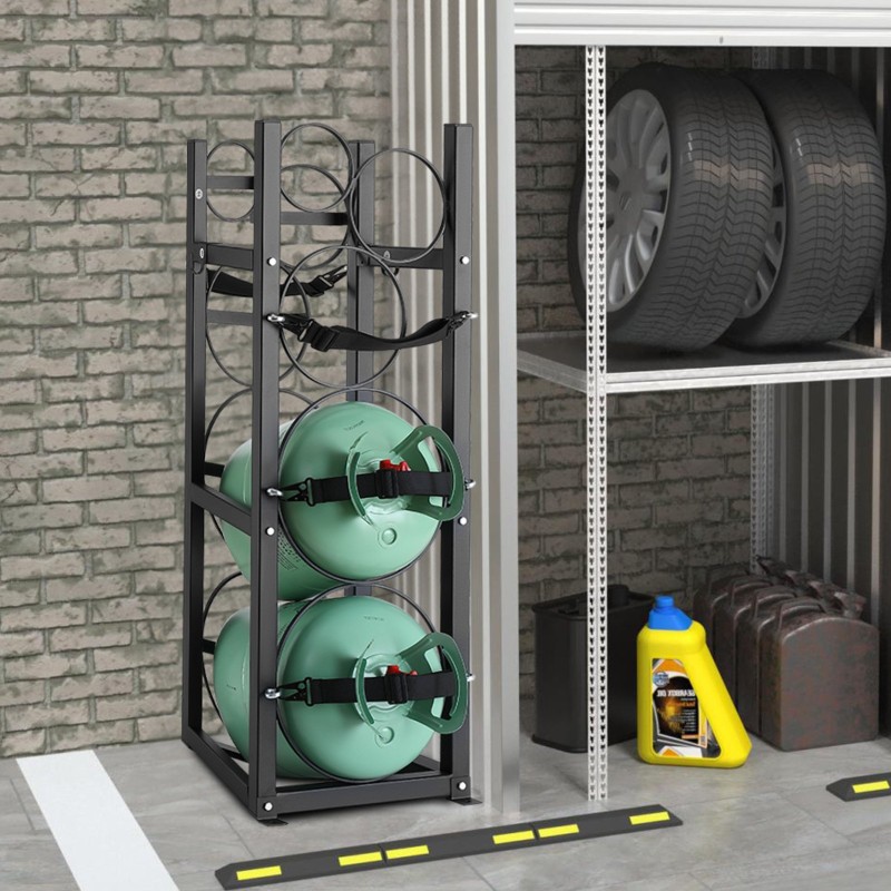 Sylinteriteline hiiliterästä 325×330×928 mm kolmitasoinen 5 säiliölle jauhemaalattu