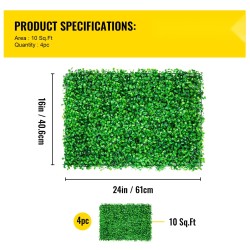 Keinotekoinen puksipensas-paneeli 100% polyeteeni 60 x 40 cm 4 kpl
