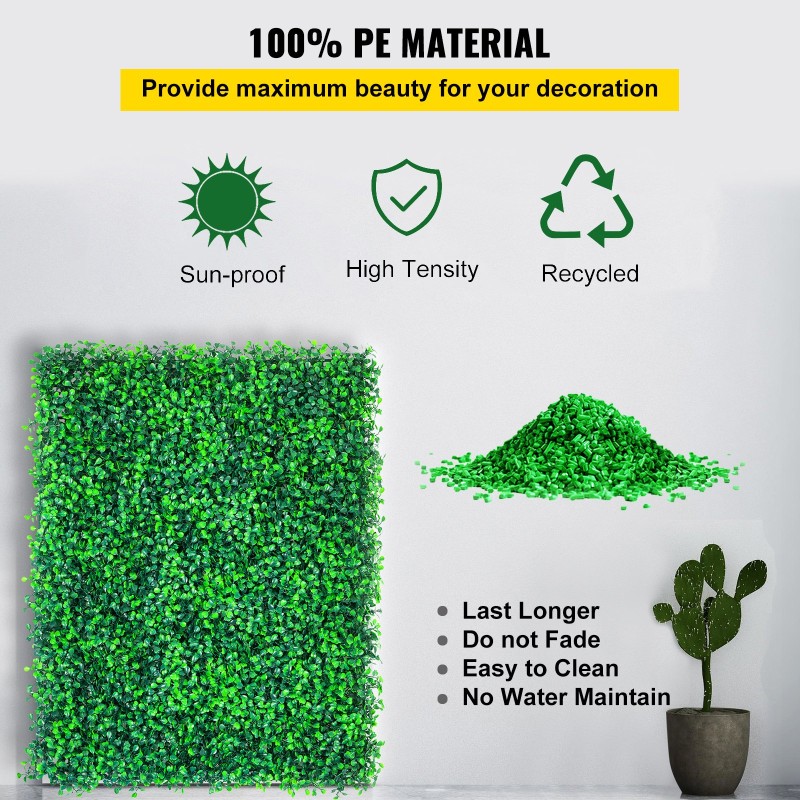 Keinotekoiset puksipuupaneelit 100 prosenttia polyeteeniä koko 50,8 x 50,8 cm kuusi paneelia