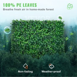 Keinotekoiset puksipuupaneelit PE-materiaalia 12 kpl 248×248 mm UV-suojattu