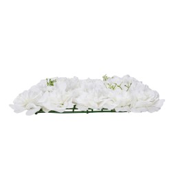 3D-kukkaseinäpaneelit polyeteeni 38 x 38 cm 24 kpl valkoinen häät ja juhlat