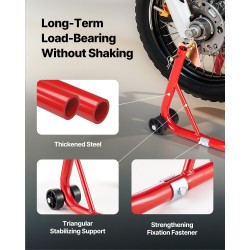 Moottoripyörän etu- ja takatelineyhdistelmä 850 paunan kantavuus sinkkiseospinnoitetut haarukat