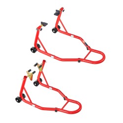 Moottoripyörän etu- ja takatelineyhdistelmä 850 paunan kantavuus sinkkiseospinnoitetut haarukat