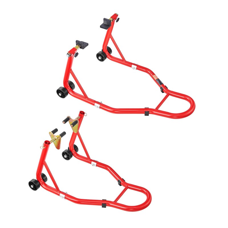 Moottoripyörän etu- ja takatelineyhdistelmä 850 paunan kantavuus sinkkiseospinnoitetut haarukat