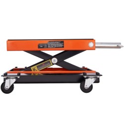 Saksinostin moottoripyörille ja mönkijöille 499,5 kg leveä liukumaton taso käsikäyttöinen kampi