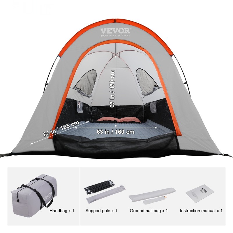 Lavateltta kaksikerroksinen vedenpitävä 2000 mm sopii 5,5–6 jalan lavalle 2–3 henkilölle