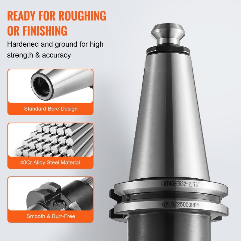 CAT40-istukkapakkaus 35 kpl seosterästä ER16 ER32 jyrsinkoneisiin pylväsporakoneisiin kalvinkoneisiin