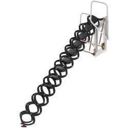 Seinään asennettava terästaittotikas 12 askelmaa käsijohteilla 2,9–3,05 m 299,4 kg