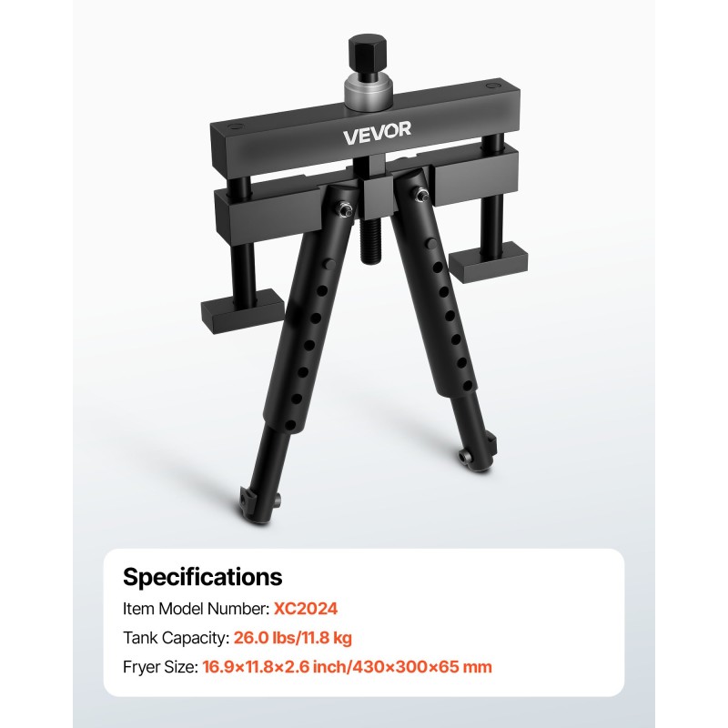 Sylinteriputken ulosvetäjä kestävä teräs 98,43–158,75 mm säädettävillä jaloilla märille sylinteriputkille