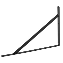Hyllykannattimet hiiliterästä 308x209x25mm 3mm 10 kpl mattamusta kantavuus 72 6kg