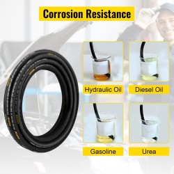 Hydrauliletku synteettistä kumia sisähalkaisija 3/8 tuumaa 15,2 m 5000 PSI kahdella teräslankapunoksella