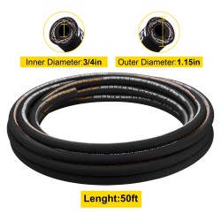 Hydrauliletku synteettistä kumia 3/4 tuuman 15,2 m nimellispaine 3120 psi kahdella teräslankapunoksella