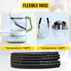 Hydrauliletku synteettisestä kumista 3/8 tuuman 30,5 metriä kahdella teräslankapunoksella