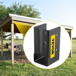 Piilolaippainen palkkikannatin 2 x 4 puulle Q235 teräslevy musta 12 kpl