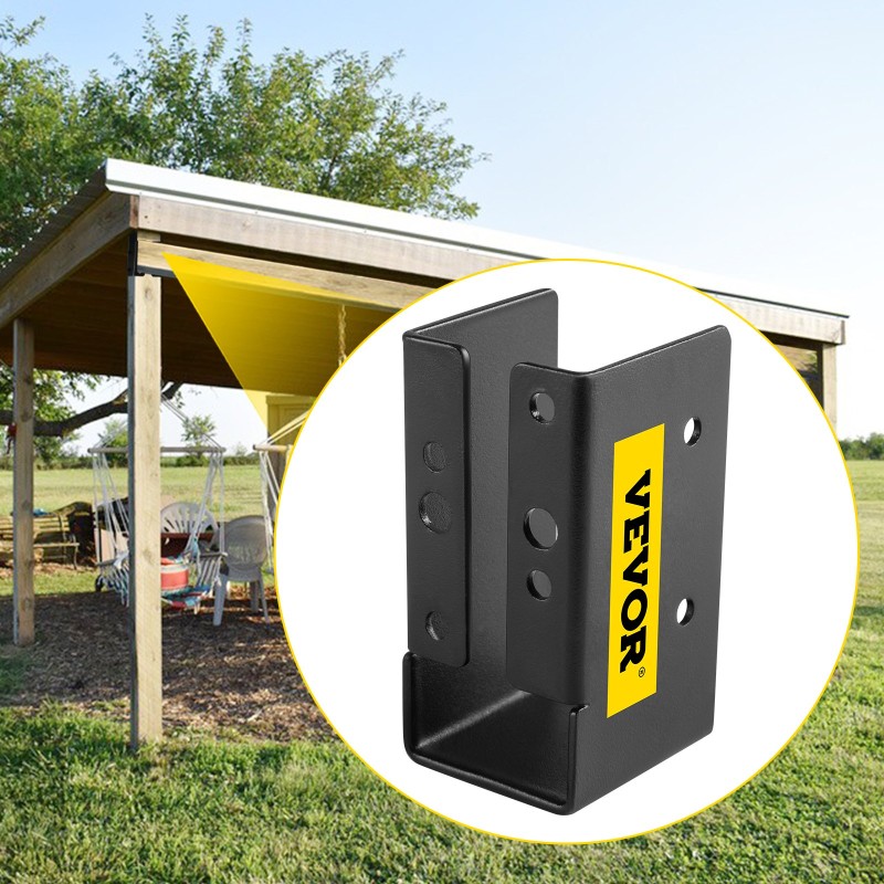 Palkkikengät Q235-teräs 2x4 24 kpl piilolaippa pulverimaalattu musta