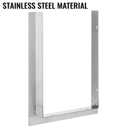 Ulkogrillin viimeistelykehys ruostumatonta terästä 309 x 457 mm aukolla kaksipuoliselle sivupolttimelle