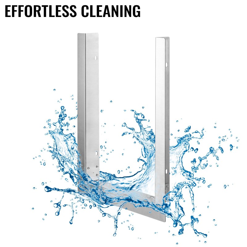 Ulkogrillin viimeistelykehys ruostumatonta terästä 309 x 457 mm aukolla kaksipuoliselle sivupolttimelle