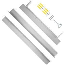 Ulkogrillin viimeistelykehys ruostumatonta terästä 309 x 457 mm aukolla kaksipuoliselle sivupolttimelle