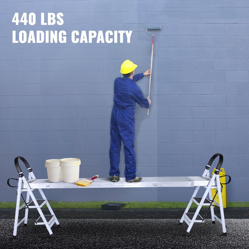 Teleskooppinen alumiinityölauta 2,31–3,83 m 200 kg kantavuus 325 mm leveä askelpinta