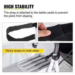 Teleskooppinen alumiinityölauta 2,31–3,83 m 200 kg kantavuus 325 mm leveä askelpinta