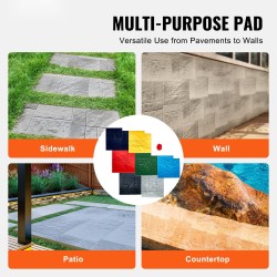 Betonileimasinmatto polyuretaani 618 mm 7 kappaleen setti liuskekivitekstuurilla betonipinnoille