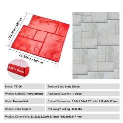 Betonileimausmatto polyuretaani 59 cm neliö liuskekivi kahvoilla
